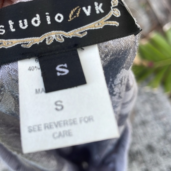 Silver lilac floral maxi skirt with a ruffled hem - Picture 4 of 6